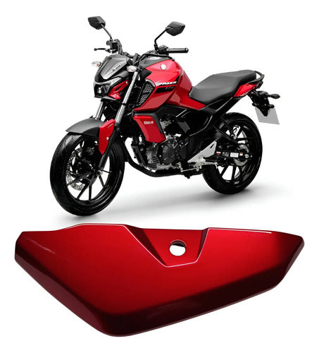 Protetor do Paralama Dianteiro Esquerdo Yamaha Fazer Fz15 150 2023 a 2025 Vermelho