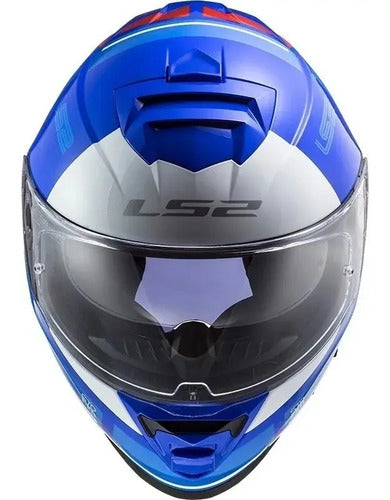Capacete LS2 FF800 Storm Slant com Óculos Solar Interno Azul Vermelho