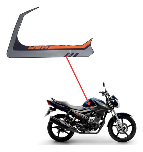 Adesivo do Tanque Esquerdo Yamaha Factor 150 2024 Azul