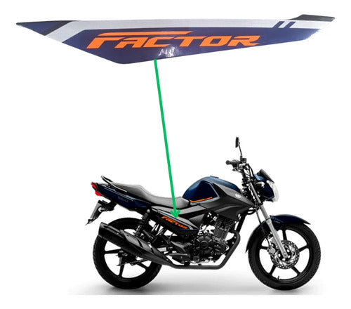 Adesivo da Tampa Lateral Esquerda Yamaha Factor 150 2024 Azul