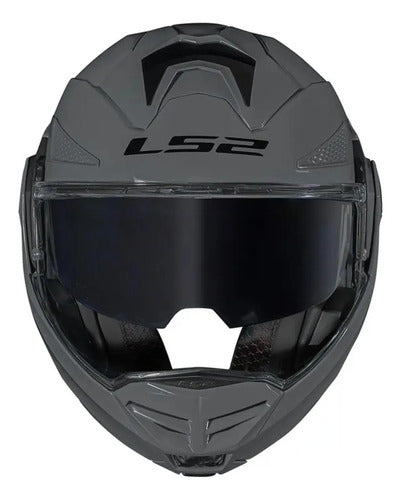 Capacete Escamoteável LS2 FF901 Advant X Solid Cinza Brilhante