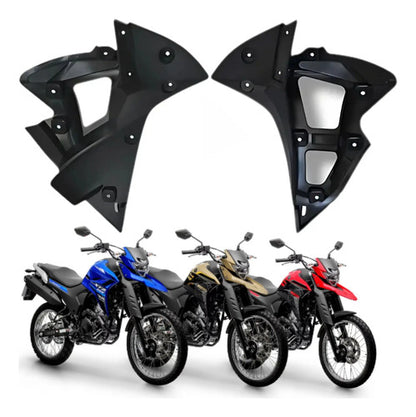 Par de Acabamentos Internos da Aba do Tanque Paramotos Yamaha Lander 250 2020 a 2025 Preto
