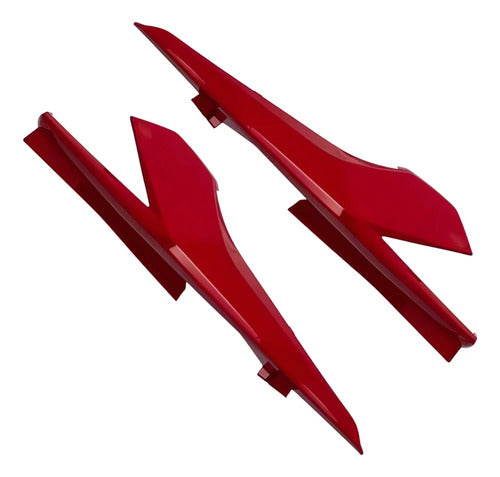 Par de Rabetas Laterais Paramotos Honda Cg 160 Titan 2022 a 2024 Vermelho Pimenta Perolizado