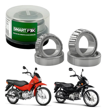 Caixa de Direção com Rolamentos Cônicos Smartfox Honda Pop Biz 100 Biz 125 Pcx 150 Pop 110i Biz 110i
