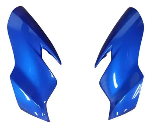 Par de Carenagens Laterais do Farol Paramotos Yamaha Fazer Fz25 250 2022 a 2024 Azul