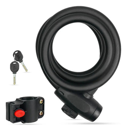 Trava de Segurança Antifurto Cabo Espiral GP Tech ZX2144 12 mm x 150 cm Universal