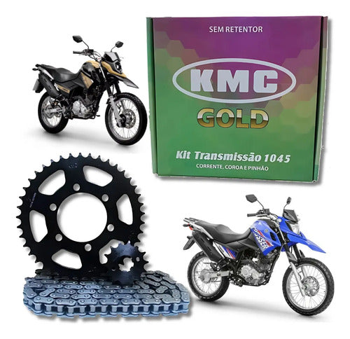 Kit Relação KMC Gold sem Retentor Yamaha Crosser 150 2014 a 2025 428 122L 41/14T