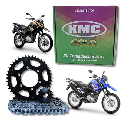 Kit Relação KMC Gold sem Retentor Yamaha Crosser 150 2014 a 2025 428 122L 41/14T