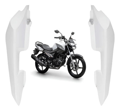 Par de Rabetas Laterais Paramotos Yamaha Factor 150 2016 a 2022 Branco