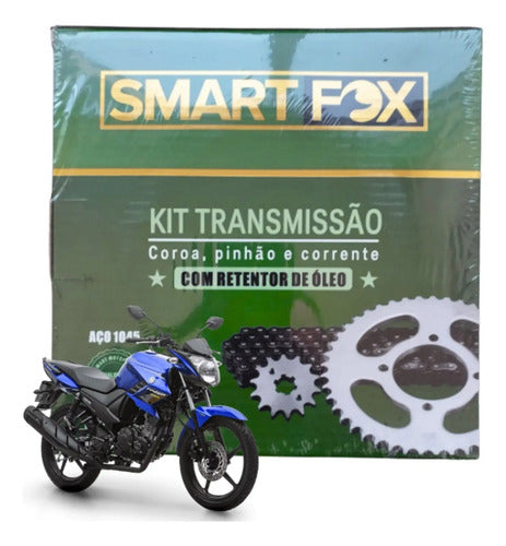 Kit Relação Smartfox com Retentor Yamaha Fazer Fz15 150 2023 em diante 428OH 128L 41/14T