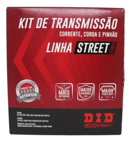 Kit Relação DID Premium com Retentor Yamaha Crosser 150 2014 a 2024 428HXV 122L 41/14T