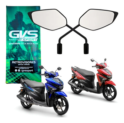 Par de Retrovisores GVS Yamaha Neo 125 Nmax 160 2016 a 2025