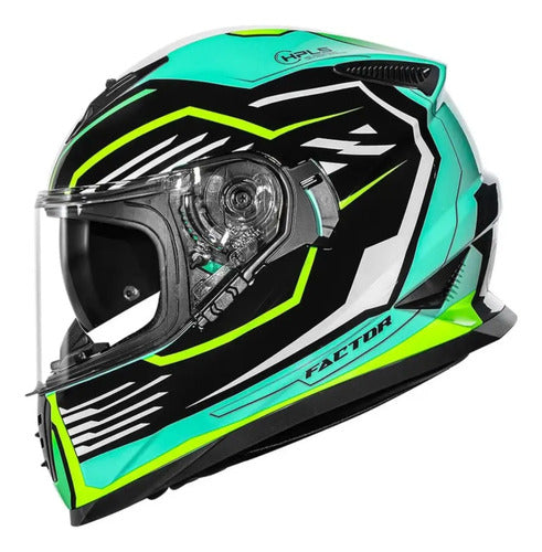 Capacete Norisk FF302 Soul II Factor com Óculos Solar Interno Preto Amarelo Brilhante