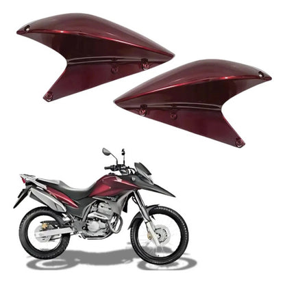 Par de Aletas Abas do Tanque Superiores Paramotos Honda Xre 300 2010 a 2012 Vermelho Perolizado