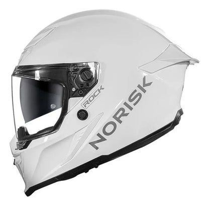 Capacete Norisk Rock Solid com Óculos Solar Interno e 2 Viseiras Branco Brilhante