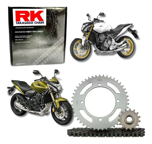 Kit Relação RK com Retentor Honda Cb 600f Hornet Cbr 600rr 2008 a 2015 525KRO 118L 43/16T