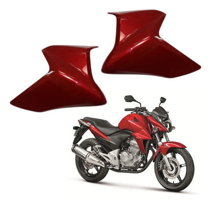 Par de Guias de Ar Abas do Tanque Paramotos Honda Cb 300r 2013 em diante Vermelho Perolizado
