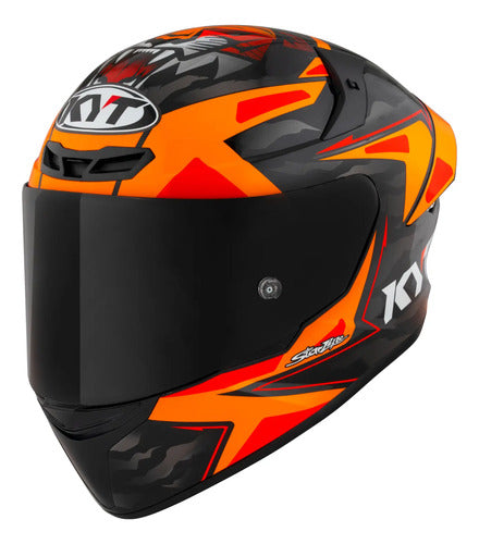 Capacete KYT TT-Course Antonelli 2022 Laranja Preto Fosco