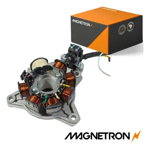 Magneto Estator com Base e Bobina de Pulso Magnetron Honda Cg 125 Titan Today 1992 a 2000