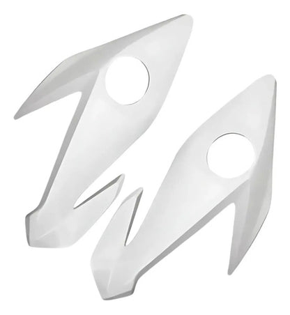 Par de Carenagens Laterais do Farol Paramotos Honda Cg 160 Titan 2022 a 2024 Branco Perolizado