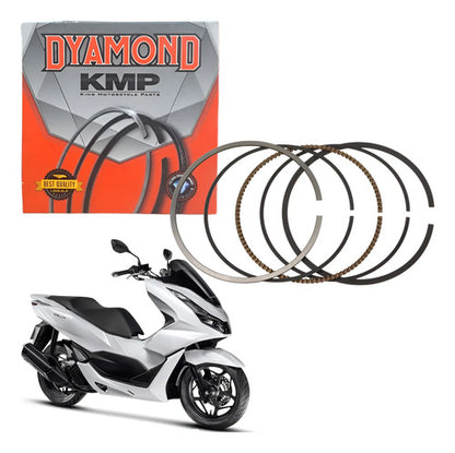 Jogo de Anéis do Pistão KMP Dyamond Honda Pcx 160 2023 a 2026 0,25