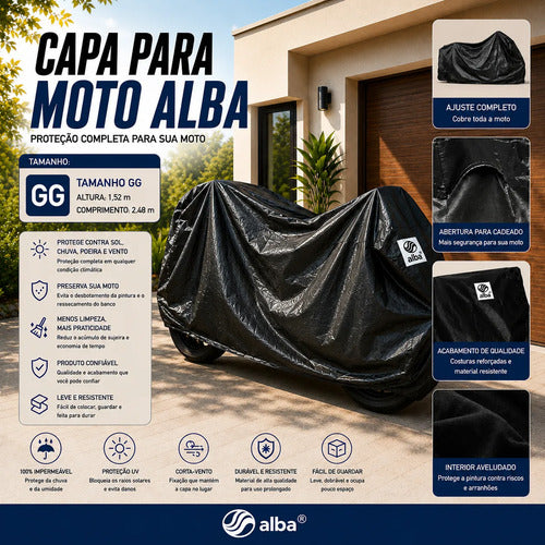Capa para Cobrir Moto Alba Tamanho GG