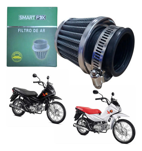 Filtro de Ar Esportivo Smartfox Honda Pop Biz 100 Cg 125 150 160 Titan Fan Pop 110i C100 Dream