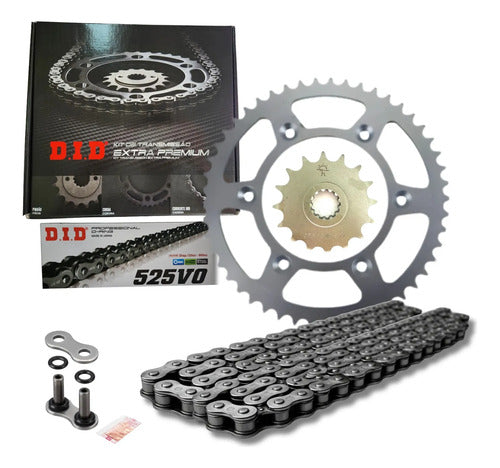 Kit Relação DID Premium com Retentor Yamaha Xj6 2010 em diante 520VA 118L 46/16T