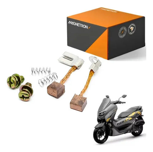 Reparo das Escovas do Motor de Partida Magnetron Yamaha Factor 125 Fazer Factor Crosser 150 Nmax 160