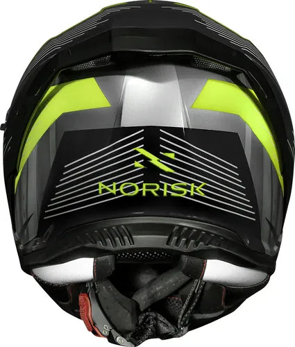 Capacete Norisk Strada II ST com Óculos Solar Interno Titânio Preto Amarelo Fosco