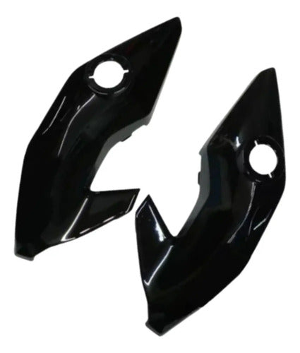 Par de Bananinhas Carenagens Laterais do Farol Paramotos Honda Cg 150 160 Fan Start Preto Brilhante
