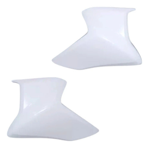 Par de Guias de Ar Abas do Tanque Paramotos Honda Cb 300r 2013 em diante Branco