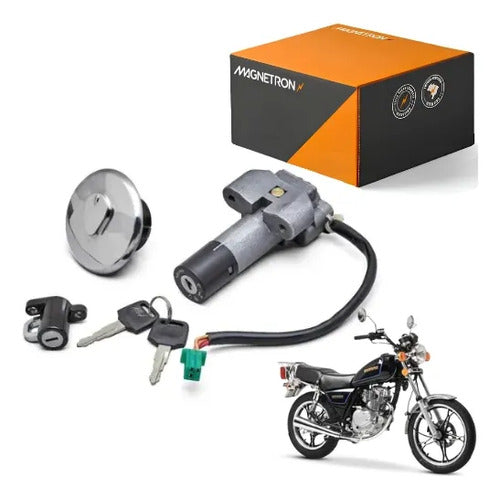 Conjunto de Travas Magnetron Suzuki Intruder 125 2008 em diante