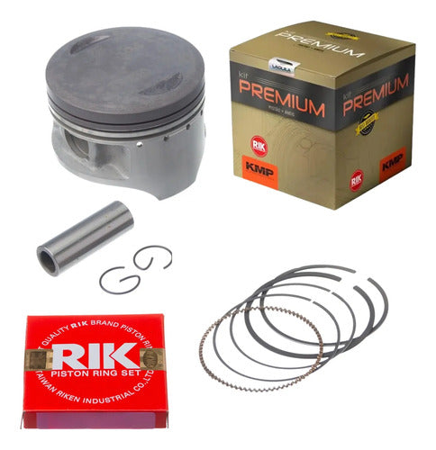 Kit Pistão com Anéis KMP Premium Yamaha Xvs 650 Drag Star 1998 a 2008 0,75 mm