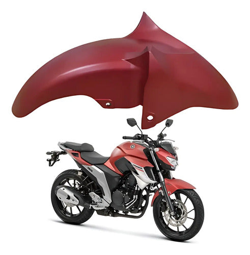 Paralama Dianteiro Yamaha Fazer Fz25 250 2018 a 2023 Vermelho Fosco