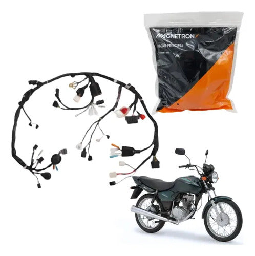 Fiação Chicote Elétrico Principal Magnetron Honda Cg 125 Titan 2000 a 2002 Partida Elétrica