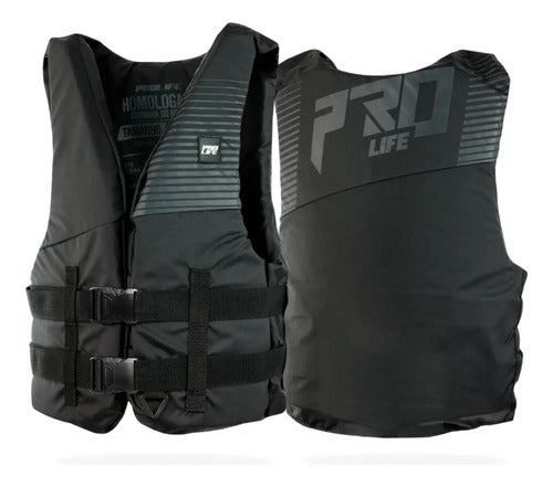 Colete Salva Vidas Homologado Marinha Prolife N1 Nylon Preto G2