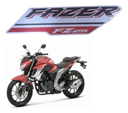 Adesivo da Tomada de Ar Esquerda Yamaha Fazer Fz25 250 2018 a 2021 Vermelho Fosco
