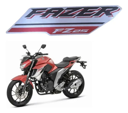 Adesivo da Tomada de Ar Esquerda Yamaha Fazer Fz25 250 2018 a 2021 Vermelho Fosco