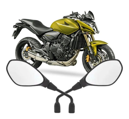Par de Retrovisores GVS RVG Haste Fixa Universal Rosca Honda Lente Convexa