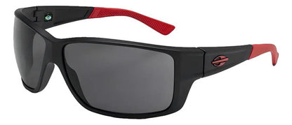 Óculos De Sol Mormaii Joaca 3 Armação Preto-fosco/vermelho Y Lente Cinza