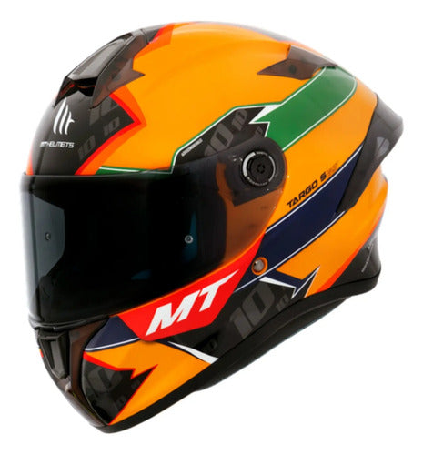 Capacete MT Helmets Targo S Diogo23 Tribute Amarelo Verde Brilhante