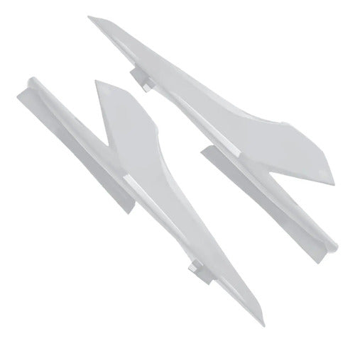 Par de Rabetas Laterais Paramotos Honda Cg 160 Titan 2022 a 2024 Branco