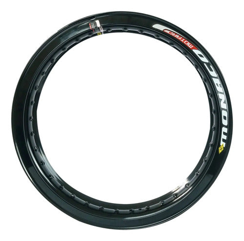 Aro de Roda Traseira Motard Monaco Honda Cg 125 150 160 Titan Fan Start 2.50x18 Preto Brilhante