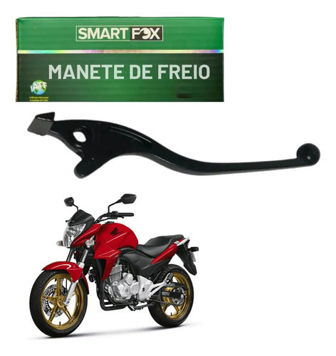 Manete de Freio Smartfox Honda Cg 125 150 Titan Fan Cbx 150 Aero Cg 160 Titan Fan Preto