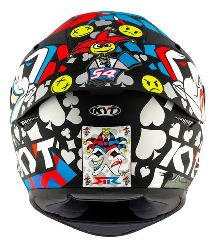 Capacete KYT TT-Course Riccardo Rossi 2022 Preto Brilhante