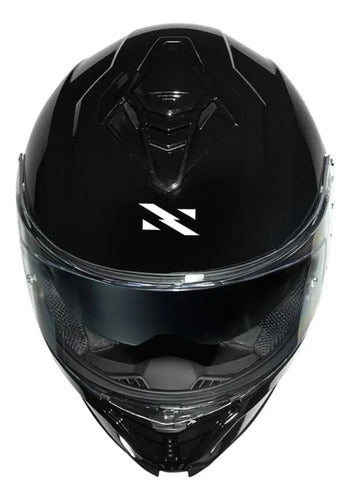 Capacete Norisk Strada II Solid com Óculos Solar Interno Preto Brilhante
