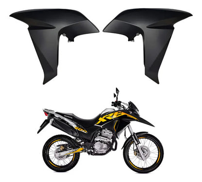 Par de Aletas Abas do Tanque Paramotos Honda Xre 300 2016 a 2018 Preto