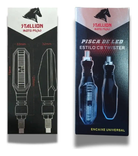 Par de Piscas LED Stallion Universal Cristal