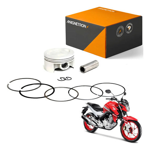 Kit Pistão com Anéis Magnetron Honda Cb 250f Twister 2016 em diante 0,75 mm